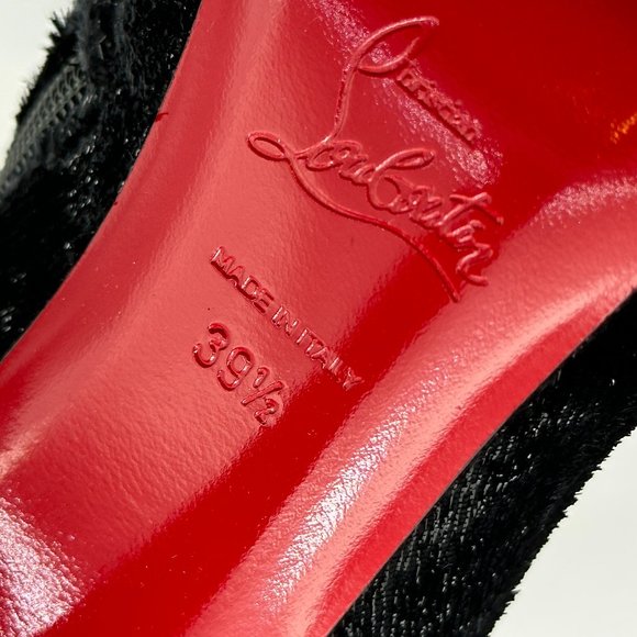 Christian Louboutin SO KATE BOOTY 100 Velours Papillon Ankle Boots Heels - Picture 15 of 16